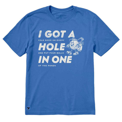 Life Is Good Hole in One Mascot Crusher-Lite Shortsleeve Mens T-Shirt