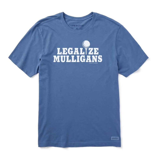 Life Is Good Legalize Mulligans Crusher SS Mens T - Slate Blue/XXL