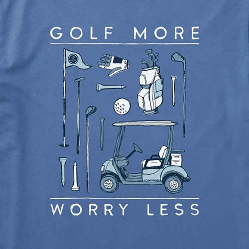 Life Is Good More Worry Less Crusher Shortsleeve Mens T-Shirt - 2