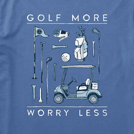 Life Is Good More Worry Less Crsh SS Mens Tee