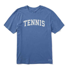 Load image into Gallery viewer, Life Is Good Tennis Arch Crusher Boxy Women Tee - Cornflower Blue/XL
 - 1