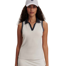 Load image into Gallery viewer, Varley Isaac Performance Sleeveless Wmn Polo - White/Bl Nights/L
 - 1