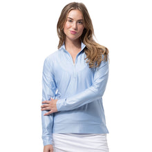 Load image into Gallery viewer, SanSoleil SolTek Ice LS Mock Wmns Pullover - Malibu Mlng Chk/L
 - 1