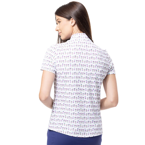SanSoleil SolTek Lux Short Sleeve Baybreeze Mock Quarter-Zip Womens Polo - 2