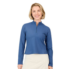Load image into Gallery viewer, Sofibella Quiet Force Womens LS Tennis Shirt - Twilight/L
 - 1