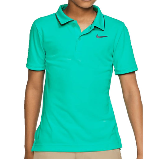 Nike Court Boys Tennis Polo - 317 HYPER JADE/XL