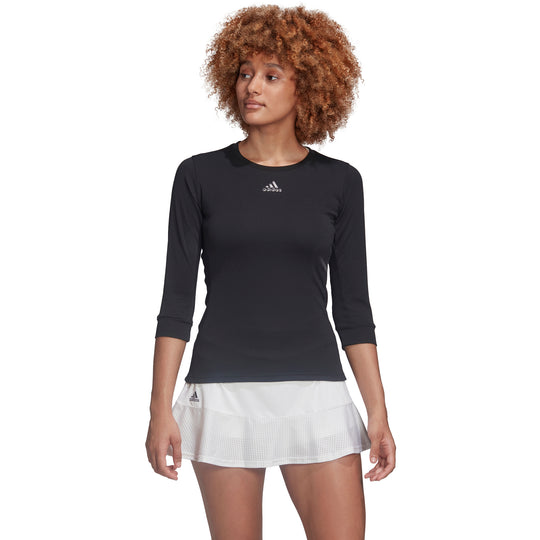 Adidas HEAT.RDY Three-Quarter Sleeve Black Womens Tennis Shirt
