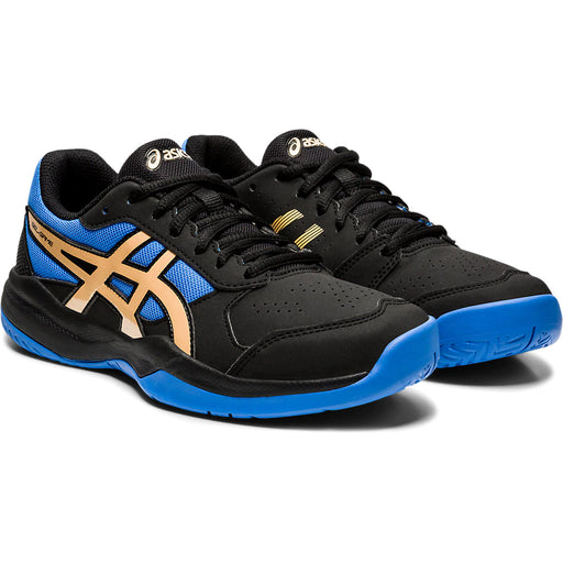 Asics Gel Game 7 Black Blue Juniors Shoes