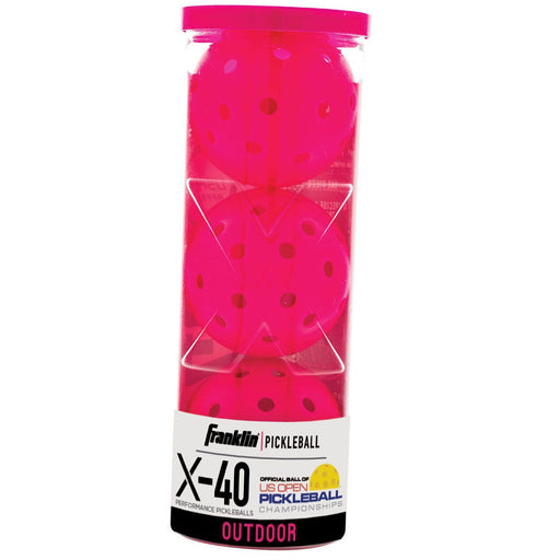 Franklin X-40 Outdoor Pickleballs - 3 Pack - Pink