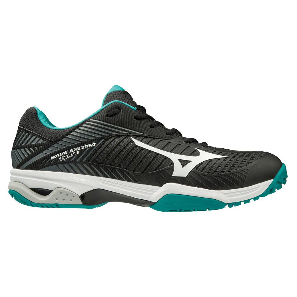 Exceed Paddle Mizuno Wave Exceed Tour 3 Black Mens Tennis Shoes – Pickleball-Paddles.com