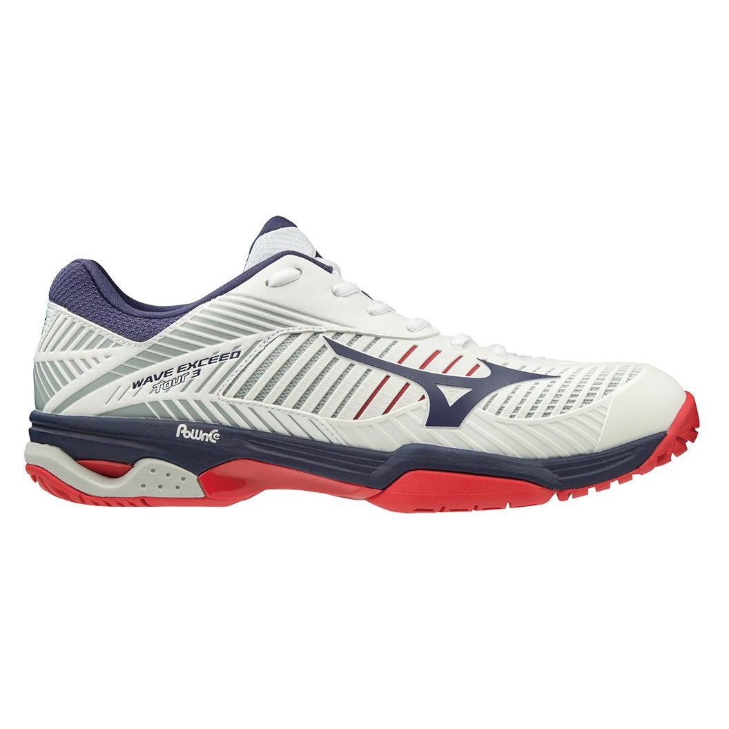 Exceed Paddle Mizuno Wave Exceed Tour 3 White Mens Tennis Shoes – Pickleball-Paddles.com