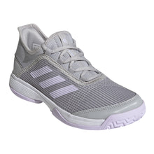 Load image into Gallery viewer, Adidas Adizero Club GrayPurple Junior Tennis Shoes
 - 3