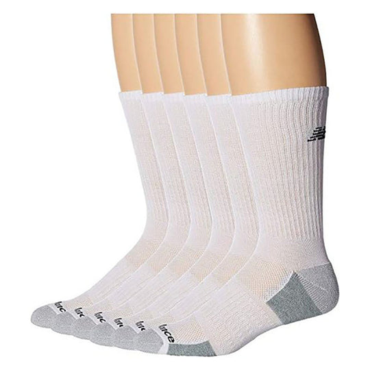 New Balance Performance 6 Pack Mens Crew Tennis Socks