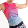 Lucky in Love BMS Sunset Stroll Tie Back Womens Tennis Tank Top