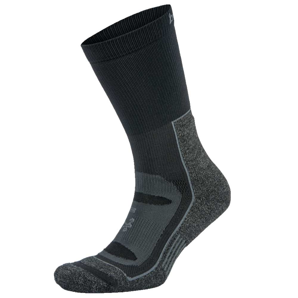 Balega Blister Resist Crew Unisex Running Socks - Black/Grey/XL