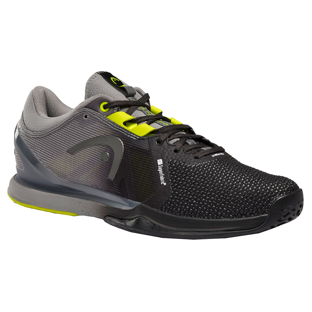 Head Sprint Pro 3.0 SF Mens Tennis Shoes - Black/Yellow/14.0/D Medium