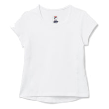 Load image into Gallery viewer, Fila Core Girls Short Sleeve Tennis Shirt - WHITE 100/L
 - 1