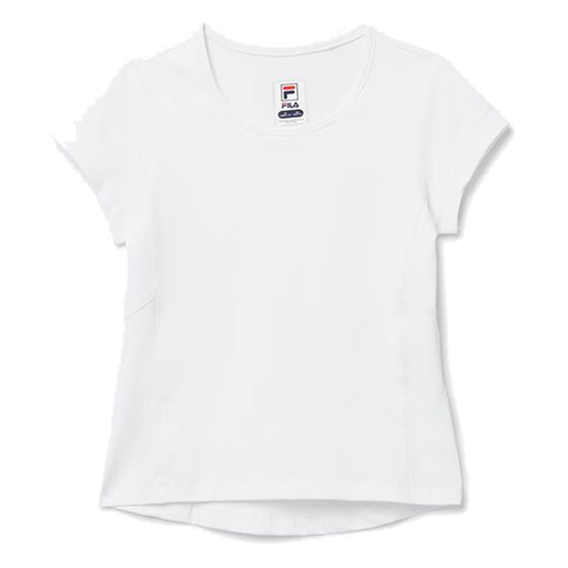 Fila Core Girls Short Sleeve Tennis Shirt - WHITE 100/L
