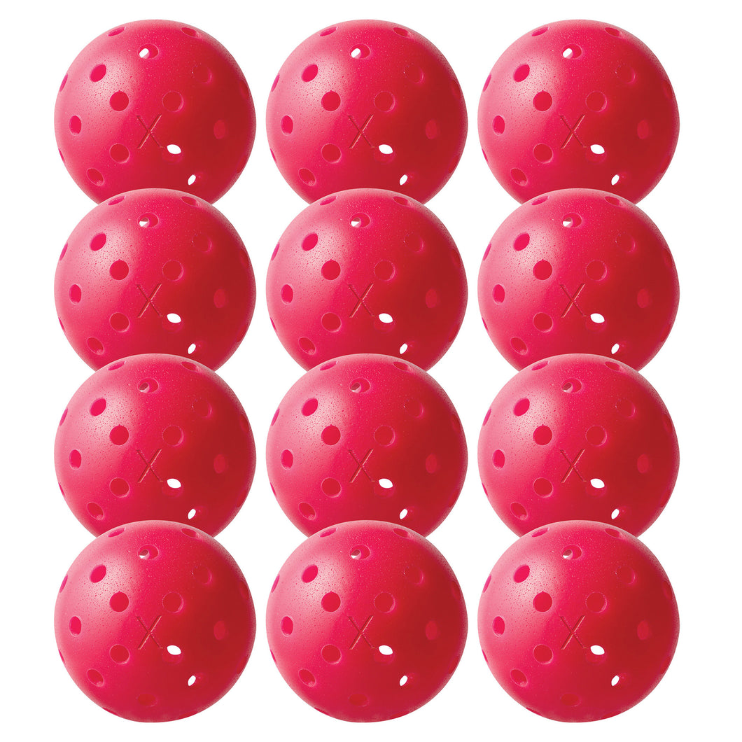 Franklin X-40 Pink Outdoor Pickleballs - 12 Pack - Pink