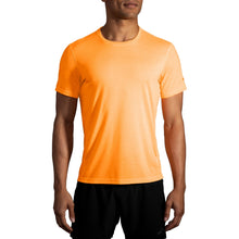 Load image into Gallery viewer, Brooks Distance Short Sleeve Mens Running Shirt - Fluoro Orange/XXL
 - 1