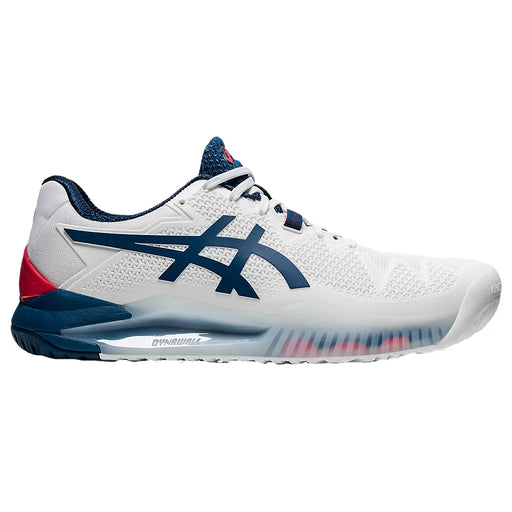 Asics GEL Resolution 8 Mens Tennis Shoes - 13.0/WHT/MKO BLU 103/D Medium