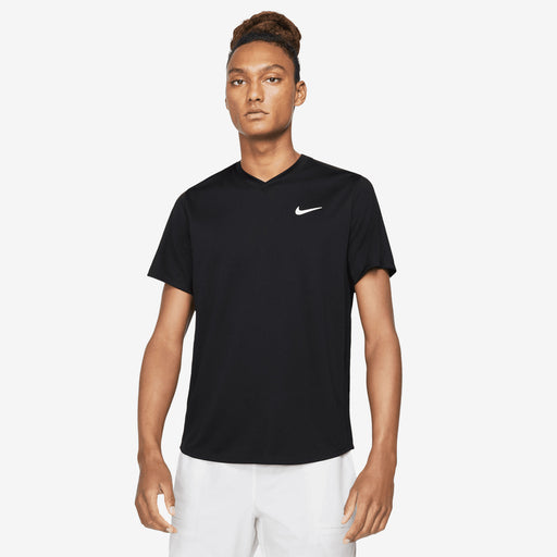 NikeCourt Dri-FIT Victory Mens Tennis Shirt - BLK/BLK/WHT 010/XXL