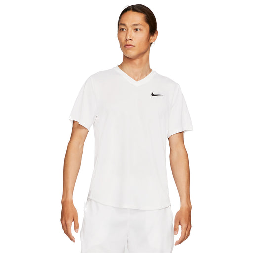 NikeCourt Dri-FIT Victory Mens Tennis Shirt - WHT/WHT/BLK 100/XXL