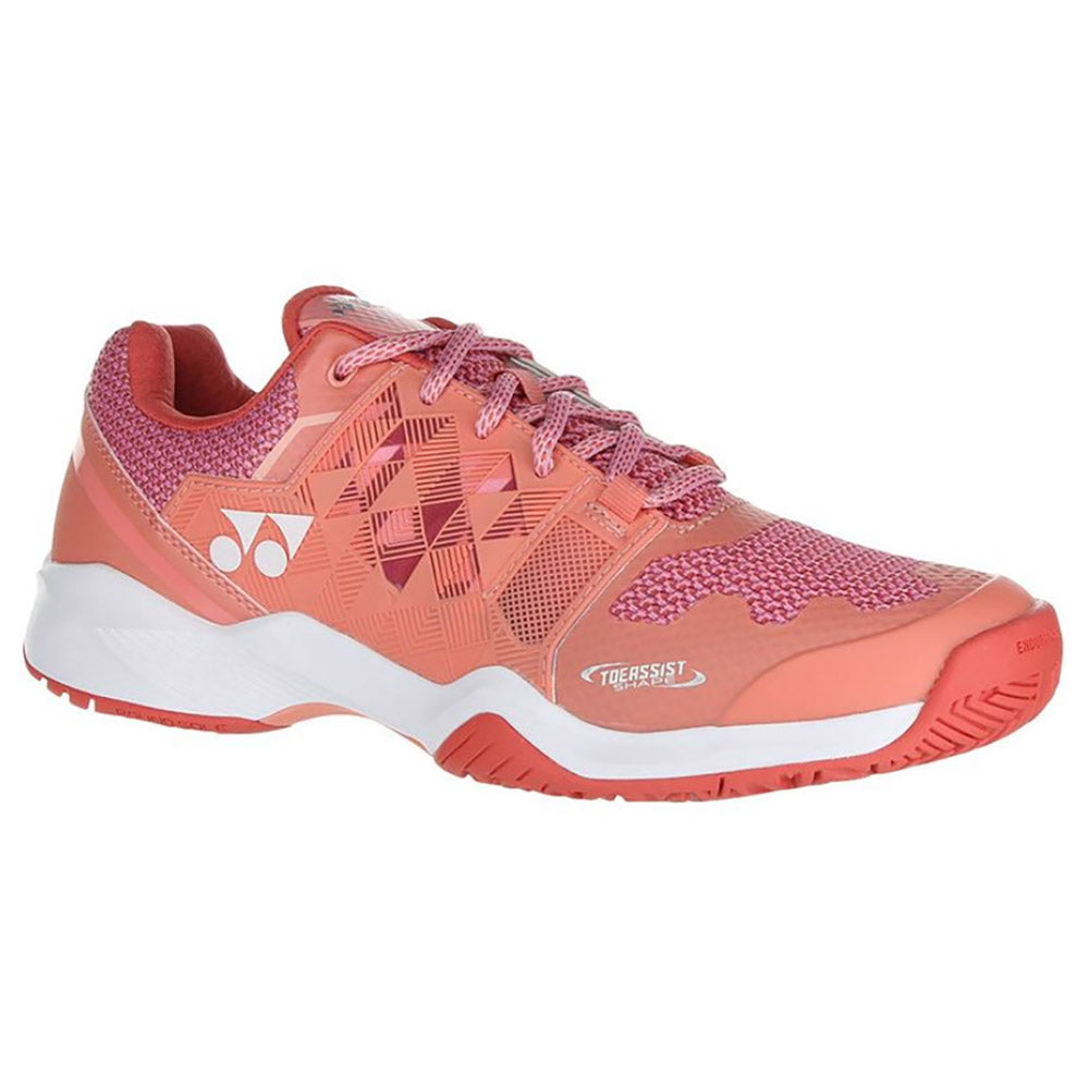 Yonex Power Cushion Sonicage Womens Tennis Shoes - 9.0/Coral Pink/B Medium