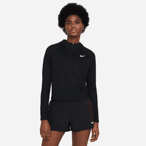 NikeCourt Dri-FIT Victory Womens Tennis 1/2 Zip - BLACK 010/XL