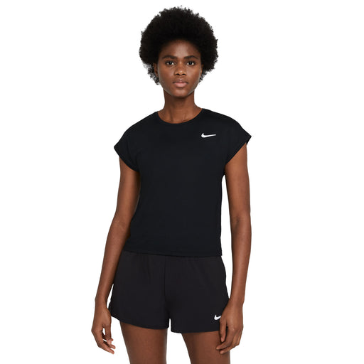 NikeCourt Dri-FIT Victory Womens Tennis Shirt - BLACK 010/XL