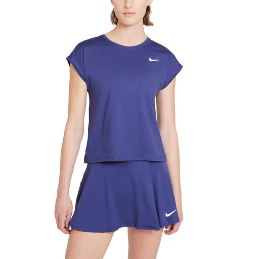 NikeCourt Dri-FIT Victory Womens Tennis Shirt - DK PUR DUST 510/XL