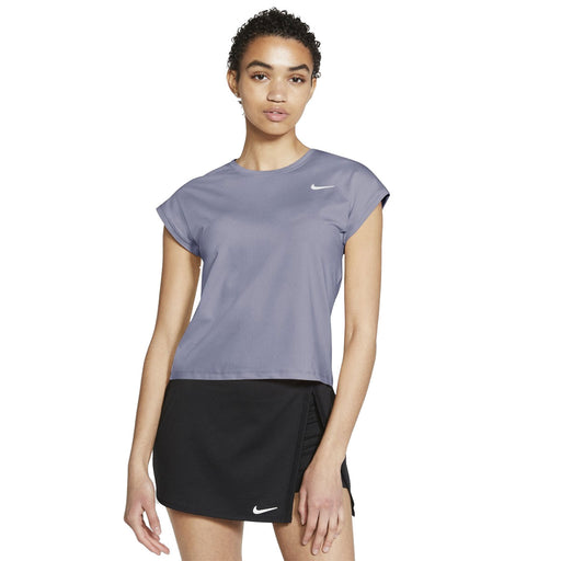 NikeCourt Dri-FIT Victory Womens Tennis Shirt - INDIGO HAZE 519/XL