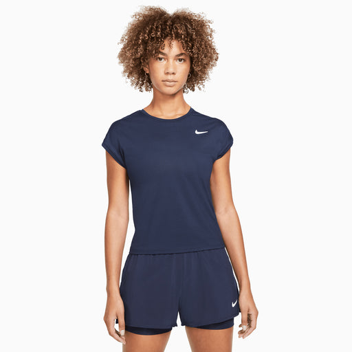 NikeCourt Dri-FIT Victory Womens Tennis Shirt - OBSIDIAN 452/XL