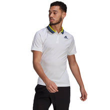 Load image into Gallery viewer, Adidas FreeLft Primeb HEAT.RDY Wt Mns Tennis Polo - Wht/Crew Navy/XXL
 - 1