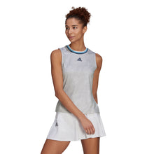 Load image into Gallery viewer, Adidas Primeblue Print Match W Womens Tennis Tank - Wht/Crew Navy/L
 - 1