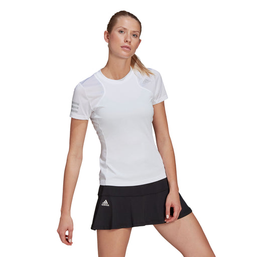 Adidas Club White Womens Tennis Shirt - White/Grey Two/XL