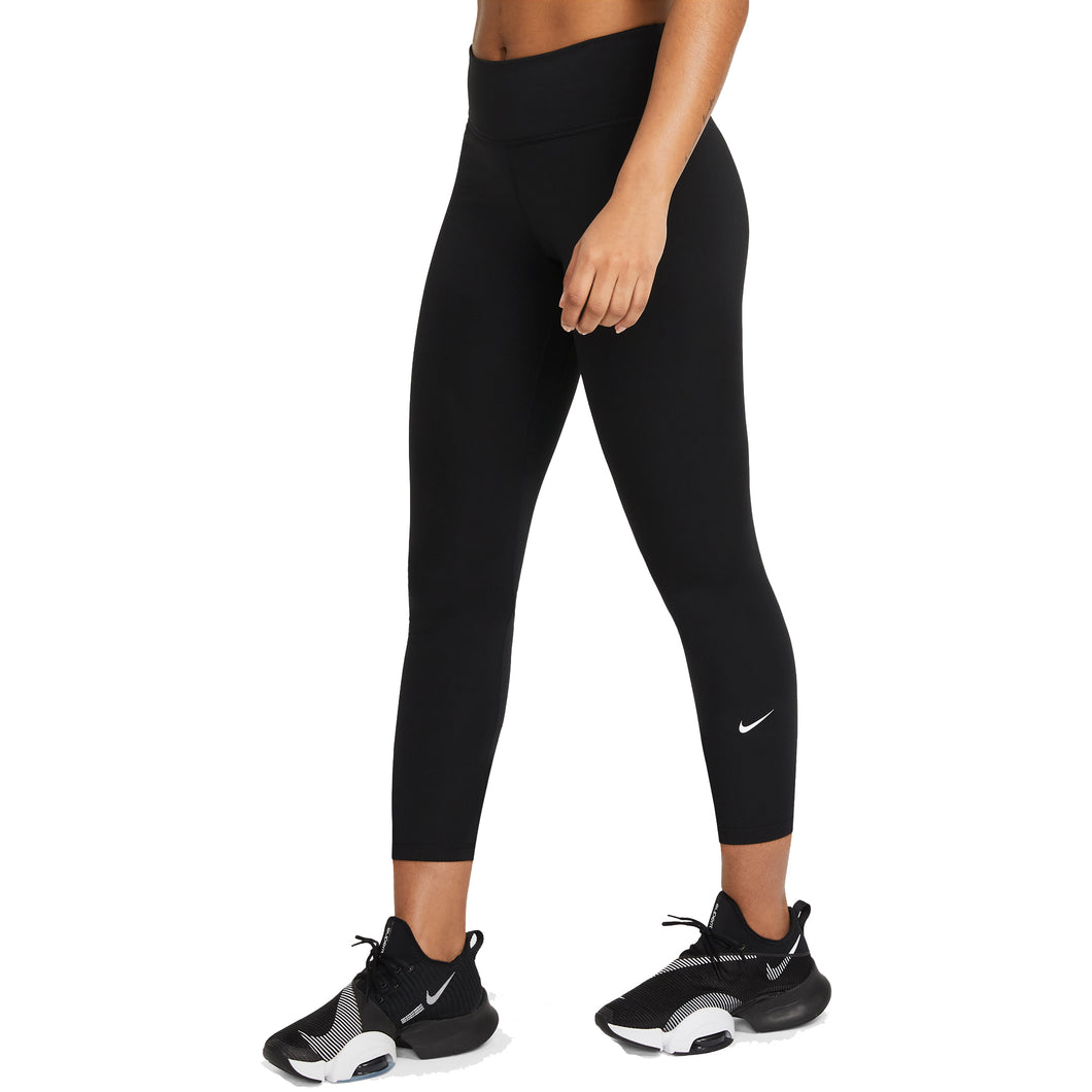 Nike One Mid-Rise Crop Womens Leggings - BLACK 010/L
