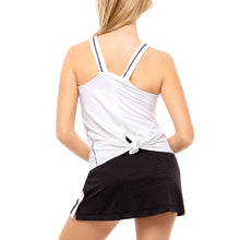 Load image into Gallery viewer, Lucky in Love Color Block Tie Wht Wmn Tennis Tank
 - 3