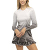 Lucky in Love Pleat is On Black Womens Long Sleeve Tennis Shirt