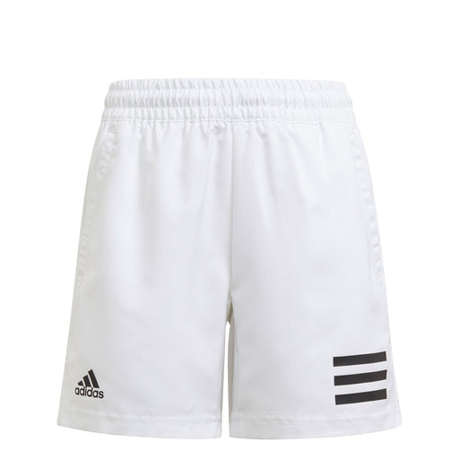 Adidas Club 3 Stripe White Boys Tennis Shorts