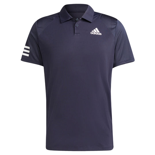 Adidas Club 3 Stripe Legend Ink Mens Tennis Polo