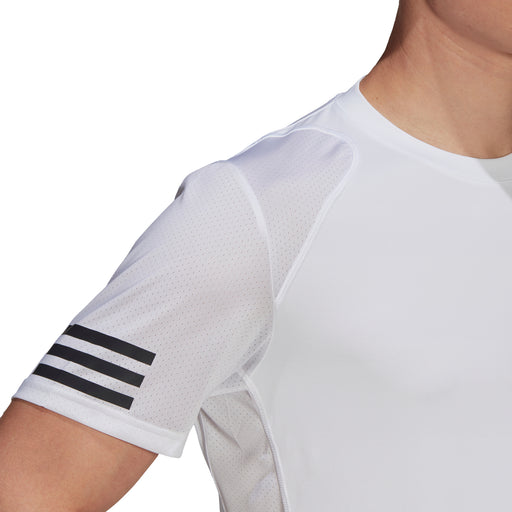 Adidas Club 3 Stripe White-Black Mens Tennis Shirt