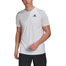 Load image into Gallery viewer, Adidas Club 3 Stripe White-Black Mens Tennis Shirt - White/Black/XXL
 - 1