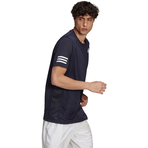 Adidas Club 3 Stripes Legend Ink Mens Tennis Shirt