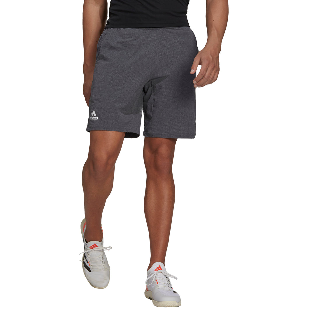 Adidas Ergo Dark Grey Hthr 9in Mens Tennis Shorts