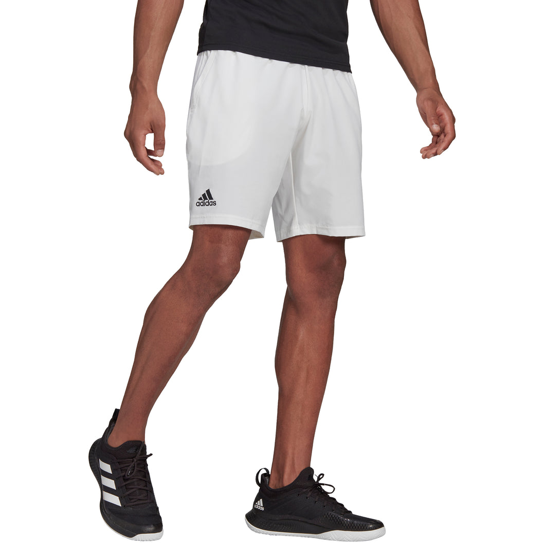 Adidas Club Stretch Woven Wht 9in Mns Tennis Short - White/Black/XXL
