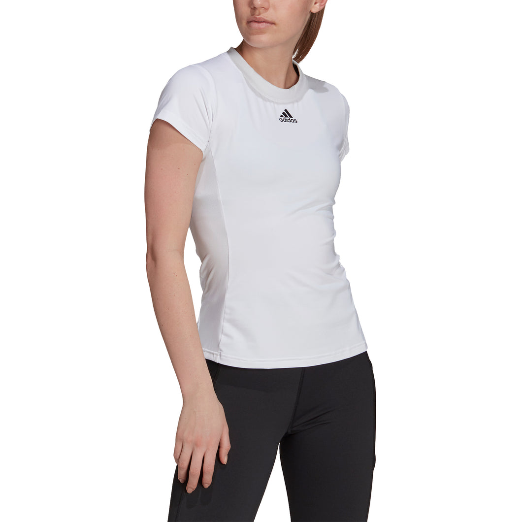Adidas AEROREADY Match White Womens Tennis Shirt - White/Black/XL