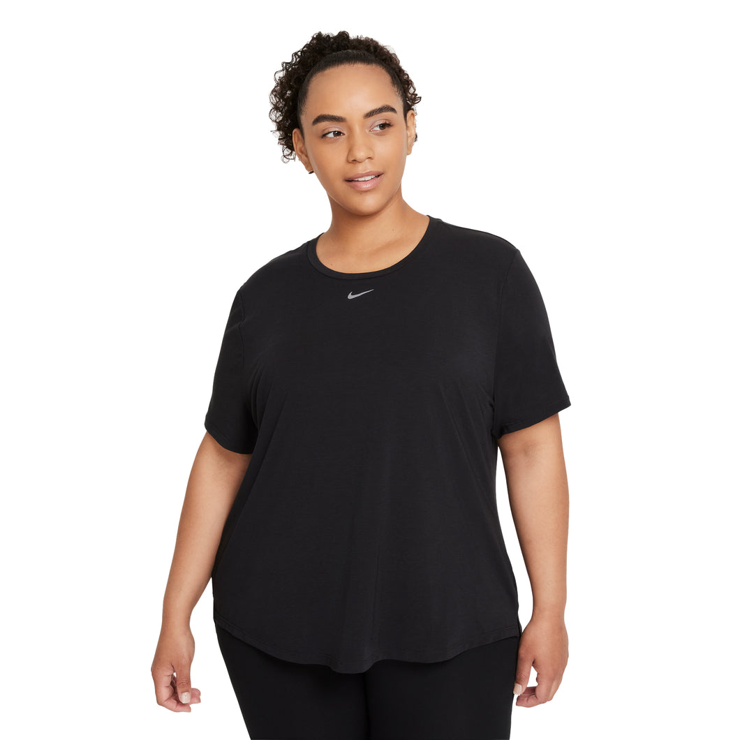 Nike Dri-FIT One Luxe Womens Tennis Shirt - BLACK 010/XL