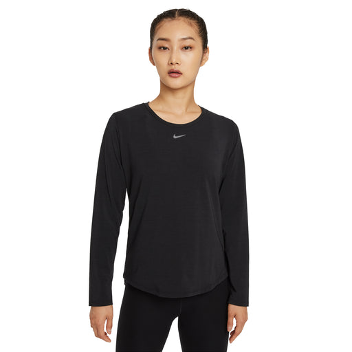 Nike Dri-FIT One Luxe Womens LS Tennis Shirt - BLACK 010/XL