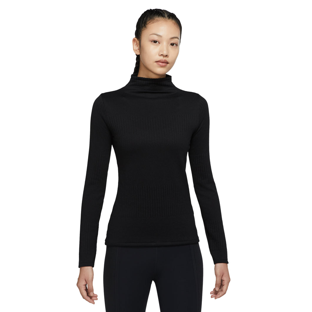 Nike Yoga Luxe Dri-FIT Womens Training Shirt - BLACK 010/L